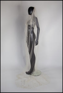 Vintage 1930s Velvet Dot Wedding Veil