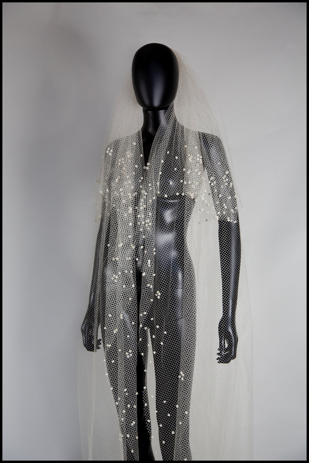 Vintage 1930s Velvet Dot Wedding Veil