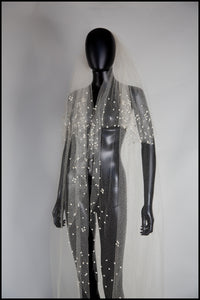 Vintage 1930s Velvet Dot Wedding Veil