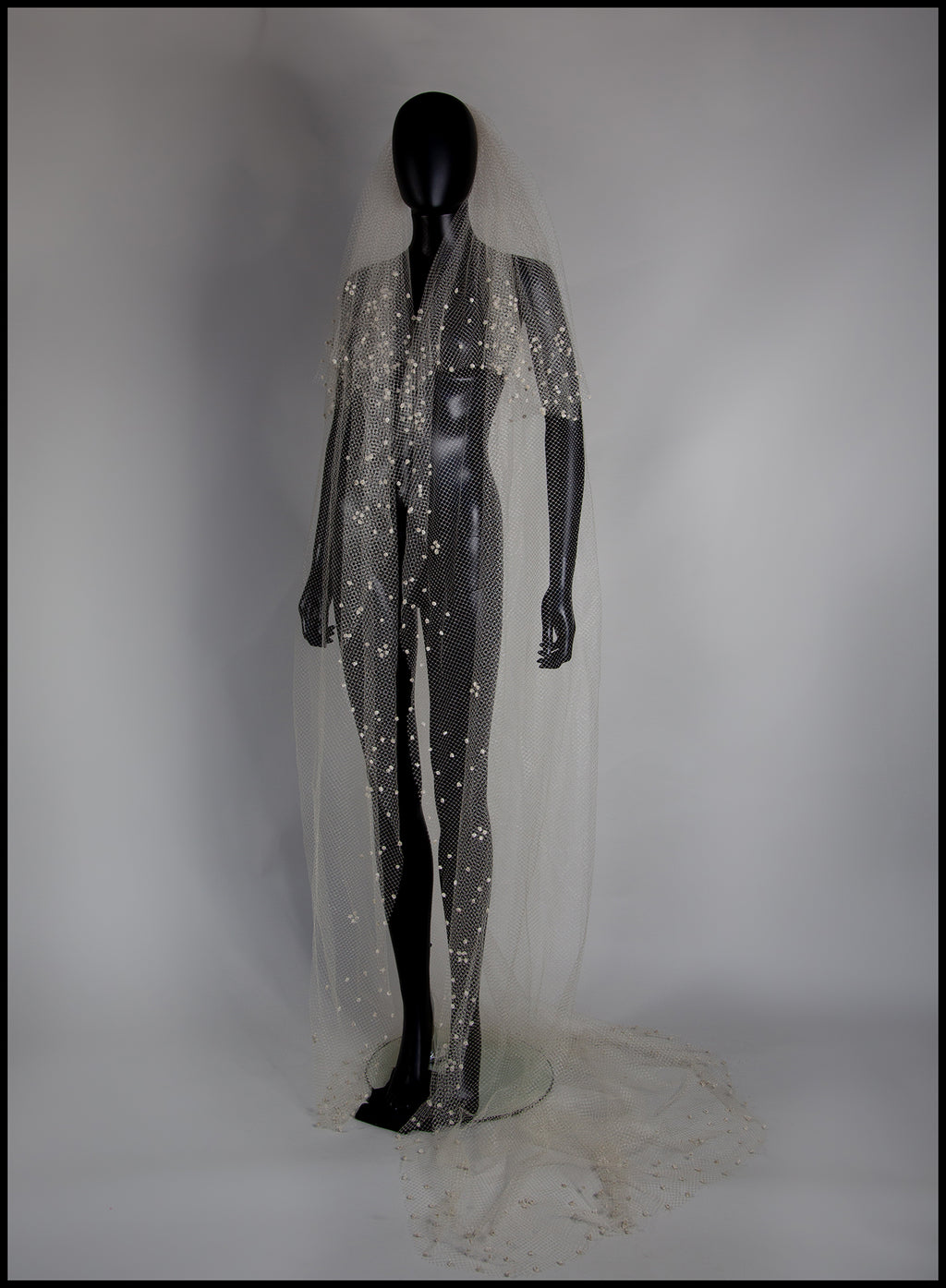 Vintage 1930s Velvet Dot Wedding Veil