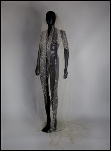 Vintage 1930s Velvet Dot Wedding Veil