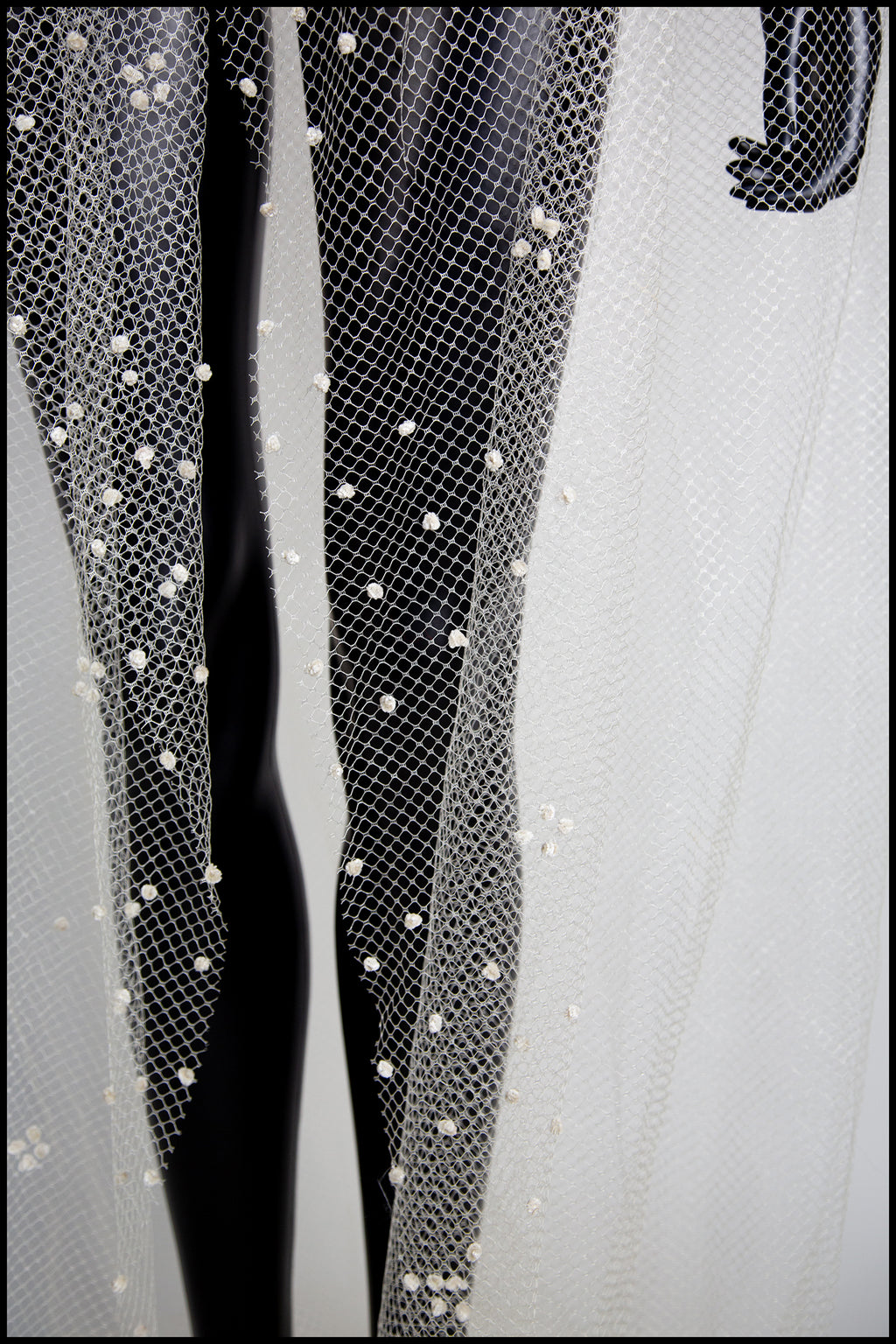 Vintage 1930s Velvet Dot Wedding Veil