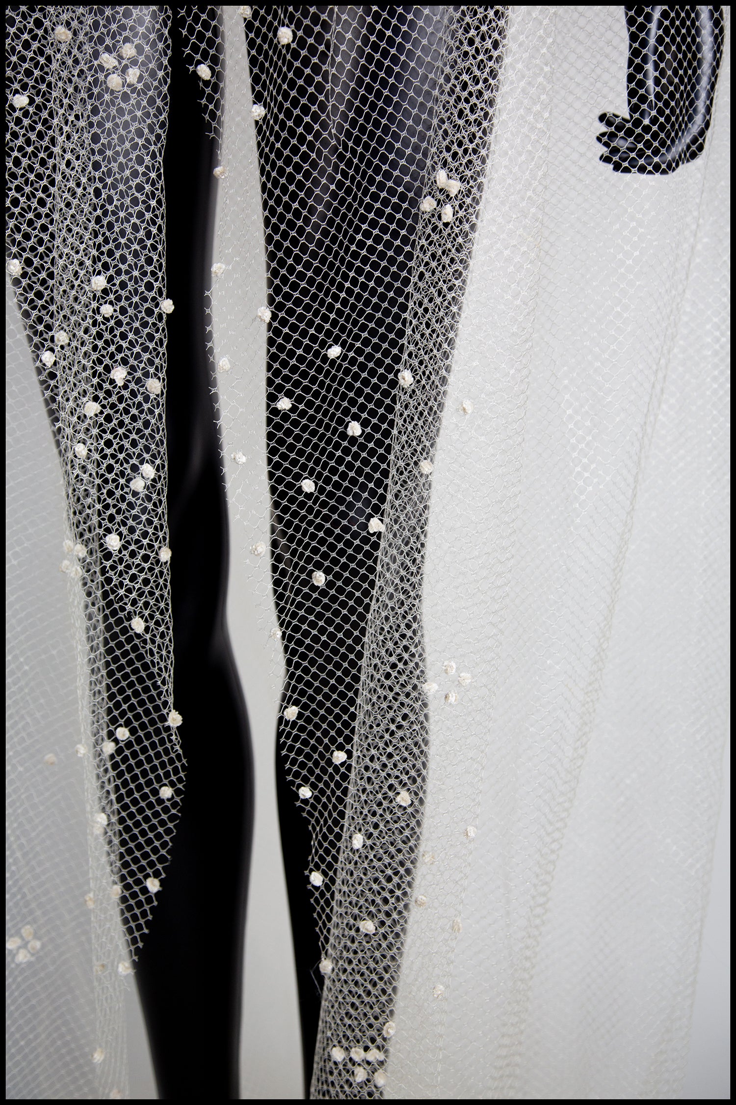 Vintage 1930s Velvet Dot Wedding Veil