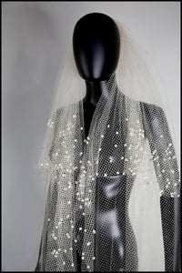 Vintage 1930s Velvet Dot Wedding Veil
