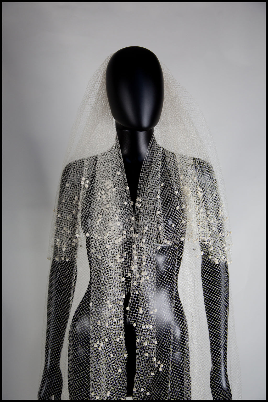 Vintage 1930s Velvet Dot Wedding Veil