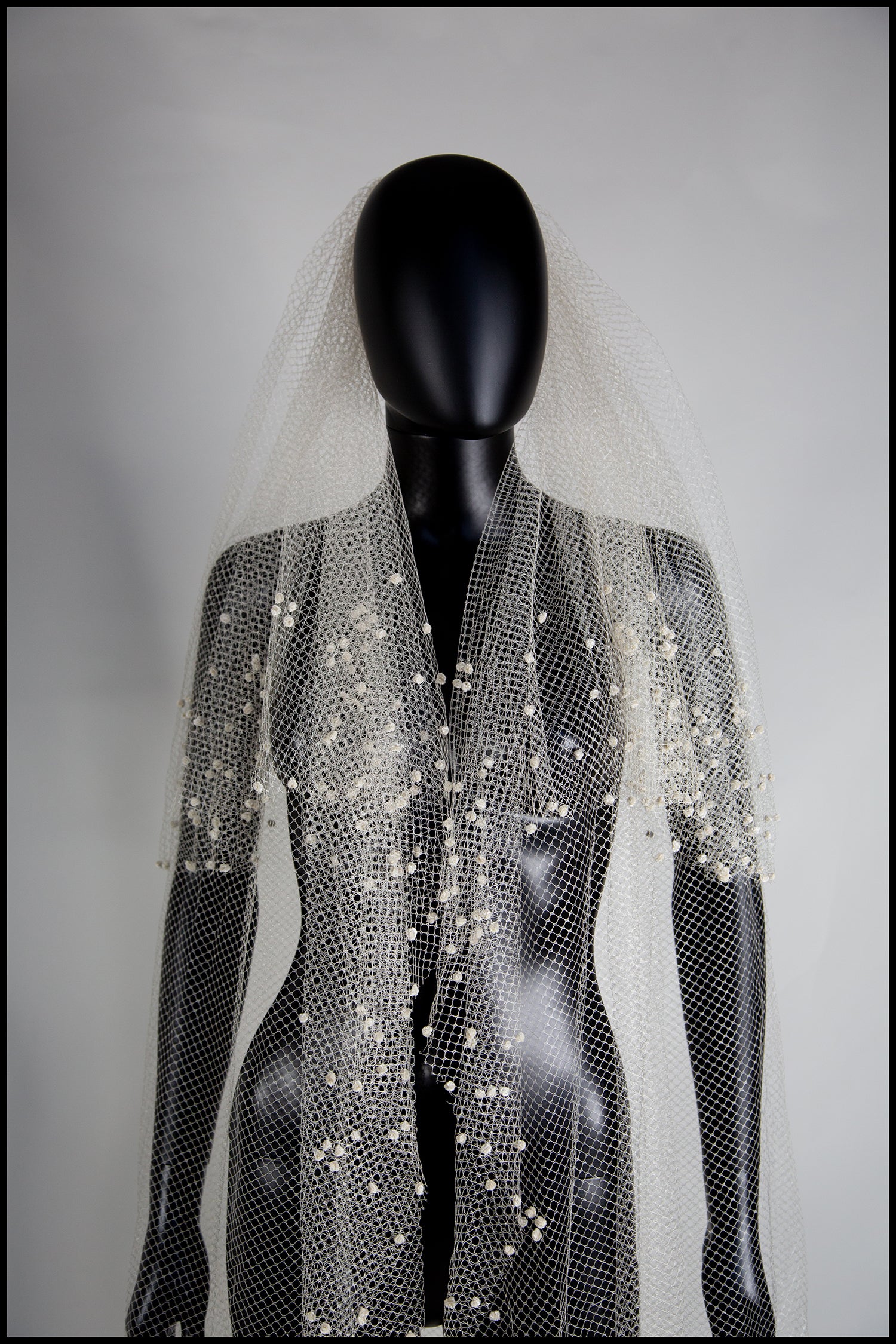 Vintage 1930s Velvet Dot Wedding Veil