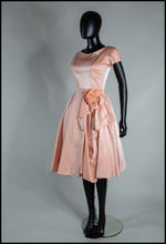Vintage 1950s Ballet Pink Rose Dress