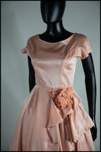 Vintage 1950s Ballet Pink Rose Dress