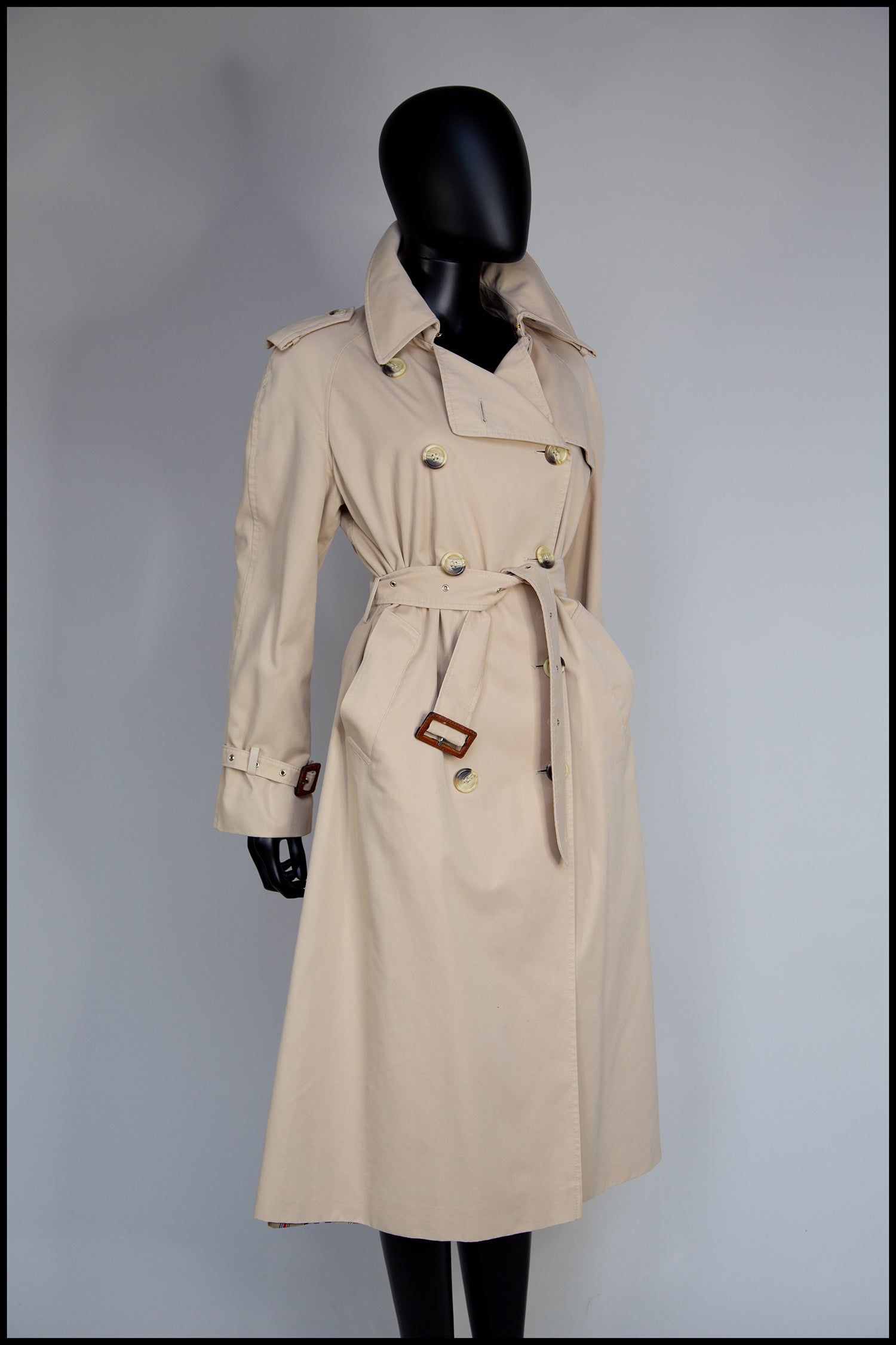 Vintage 1970s Long Beige Trench Coat – ALEXANDRA-KING