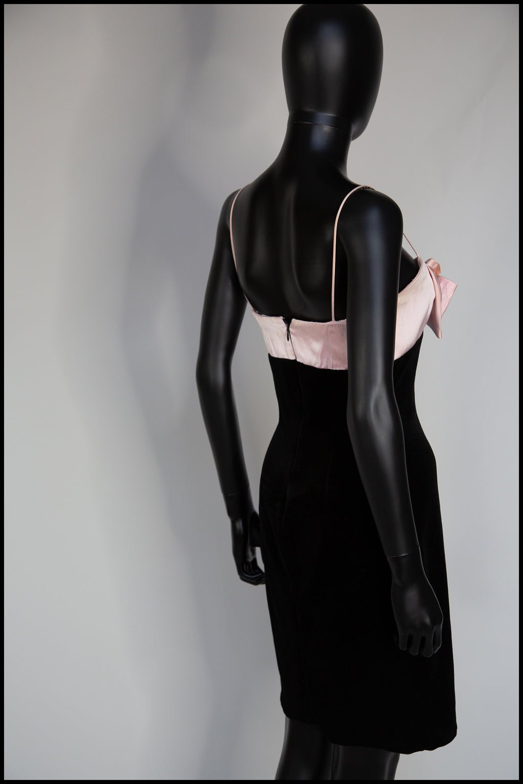 Vintage 1980s Pink Bow Mini Dress