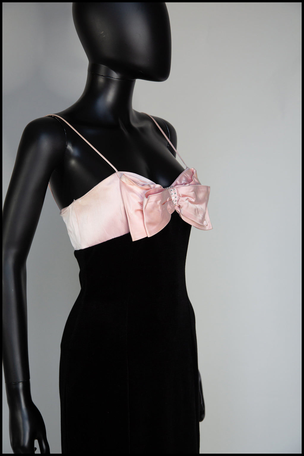 Vintage 1980s Pink Bow Mini Dress