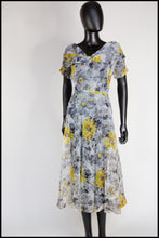 Vintage 1940s Nylon Floral Tea Dress