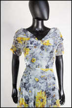 Vintage 1940s Nylon Floral Tea Dress
