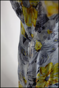 Vintage 1940s Nylon Floral Tea Dress
