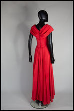 Vintage 1950s Red Evening Gown