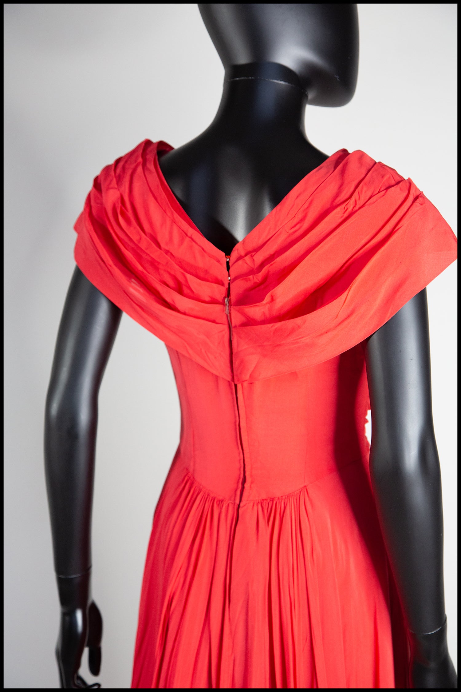 Vintage 1950s Red Evening Gown