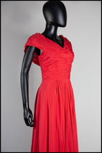 Vintage 1950s Red Evening Gown