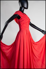 Vintage 1950s Red Evening Gown