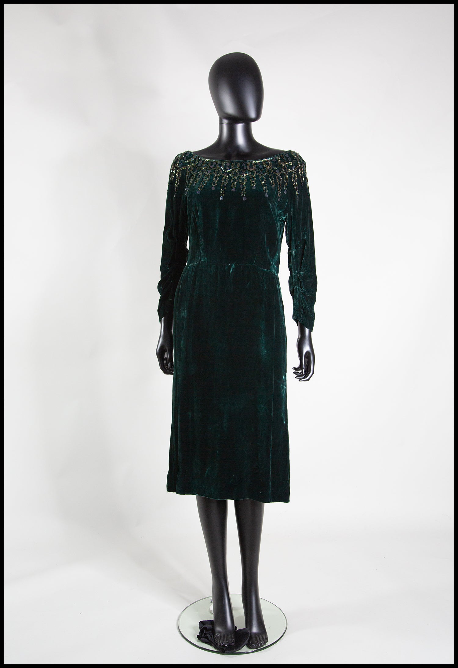 Vintage 1950s Green Velvet Dress – ALEXANDRA-KING