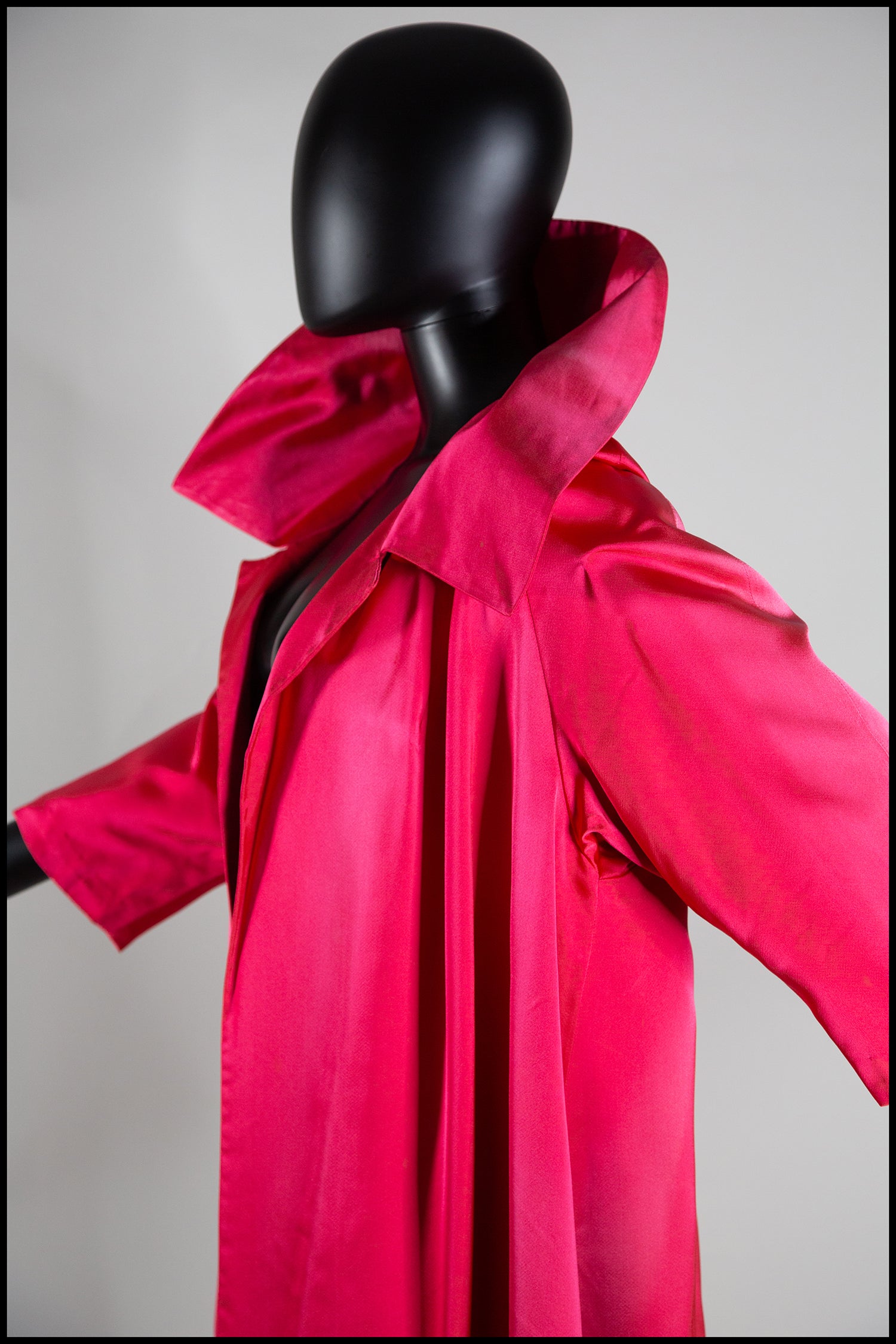 Vintage Velvet Hot Pink Lining Coat - OS