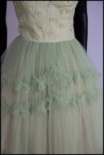 Vintage 1950s Green Tulle Dress