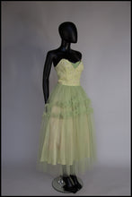 Vintage 1950s Green Tulle Dress