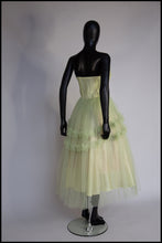 Vintage 1950s Green Tulle Dress
