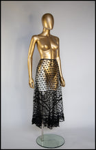 Vintage 1920s Black Lace Skirt