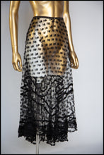 Vintage 1920s Black Lace Skirt