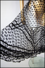 Vintage 1920s Black Lace Skirt