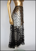 Vintage 1920s Black Lace Skirt