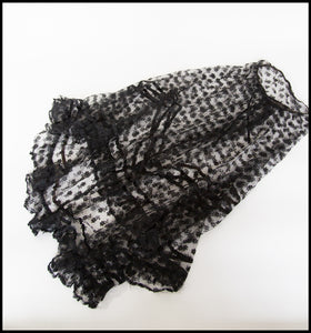 Vintage 1920s Black Lace Skirt