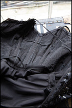 Vintage 1950s Black Sequin Tulle Dress