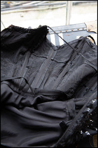 Vintage 1950s Black Sequin Tulle Dress