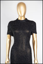 Vintage 1980s Black Beaded Gown