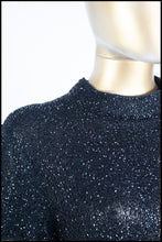 Vintage 1980s Black Beaded Gown