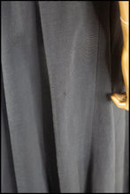 Vintage 1950s Black Grosgrain Ballgown Dress