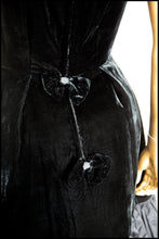 Vintage 1950s Black Velvet Bubble Cocktail Dress