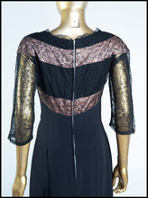 Vintage 1950s Black Lace Wiggle Dress