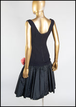 Vintage 1950s Black Crepe Cocktail Dress