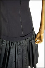 Vintage 1950s Black Crepe Cocktail Dress