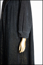 Vintage 1950s Black Velvet Swing Coat