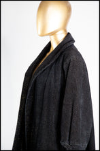 Vintage 1950s Black Velvet Swing Coat