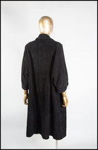 Vintage 1950s Black Velvet Swing Coat