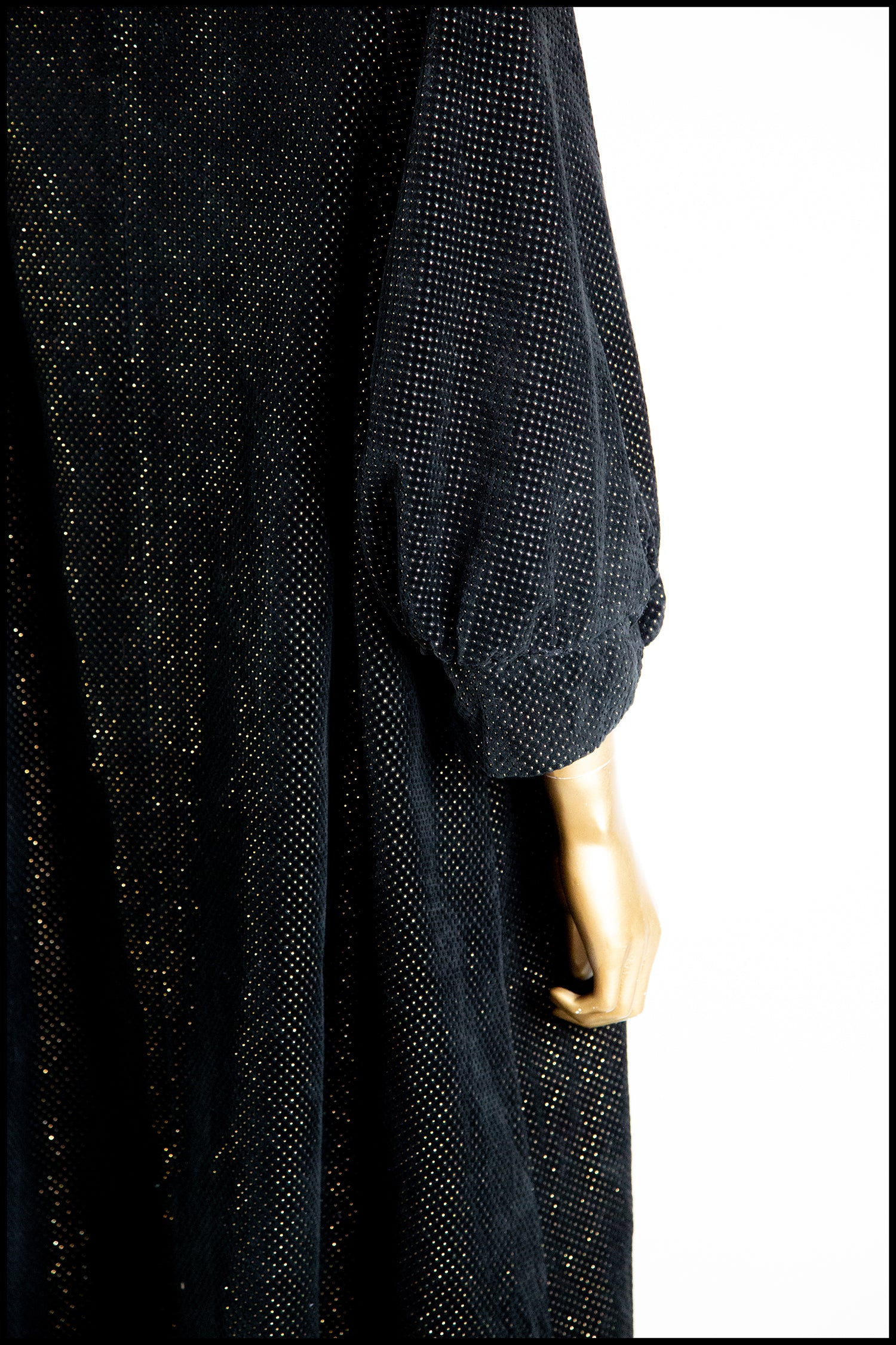 Vintage 1950s Black Velvet Swing Coat