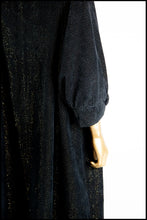 Vintage 1950s Black Velvet Swing Coat