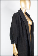 Vintage 1950s Black Velvet Swing Coat
