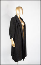 Vintage 1950s Black Velvet Swing Coat