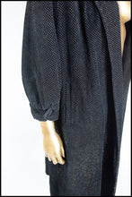 Vintage 1950s Black Velvet Swing Coat