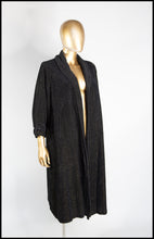 Vintage 1950s Black Velvet Swing Coat